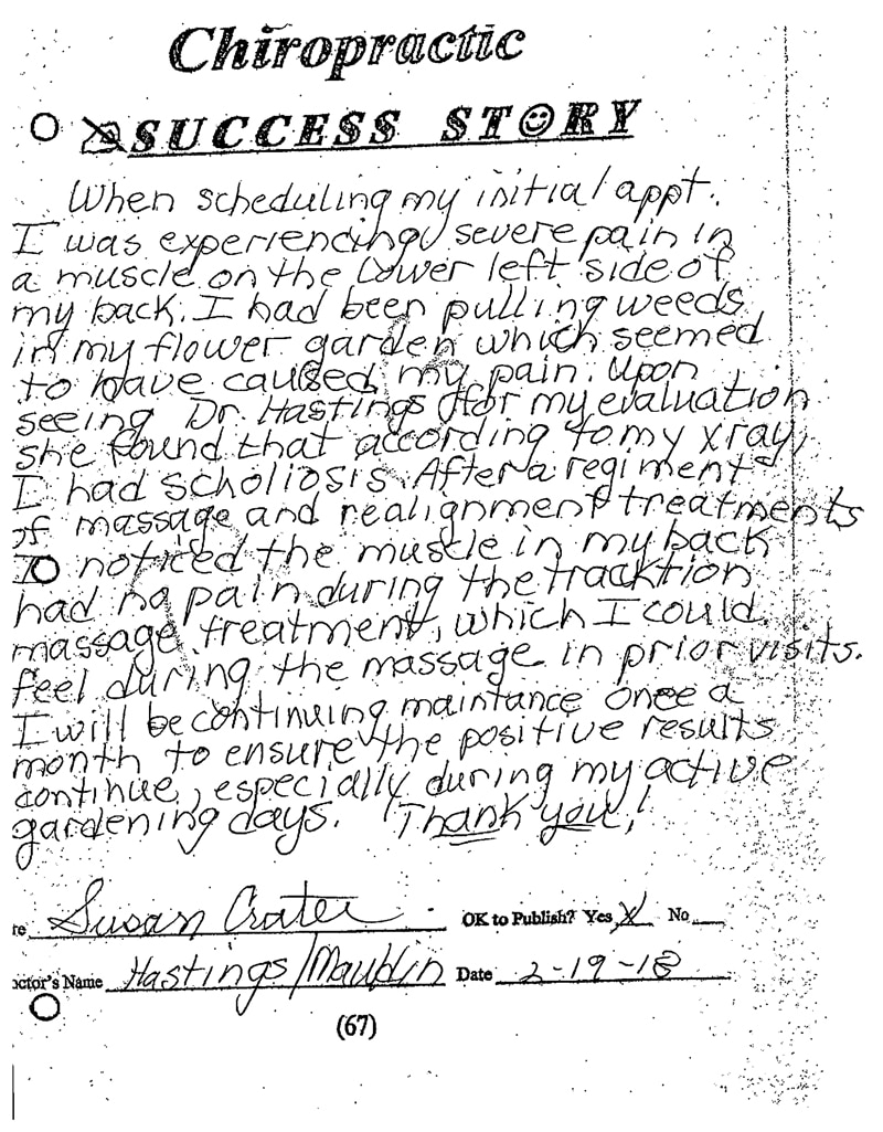 Brentwood Chiropractic Patient Testimonial Brentwood Chiropractic Patient Testimonial