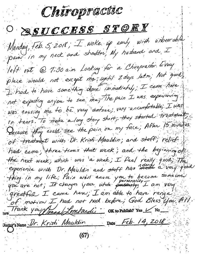 Brentwood Chiropractic Patient Testimonial Brentwood Chiropractic Patient Testimonial