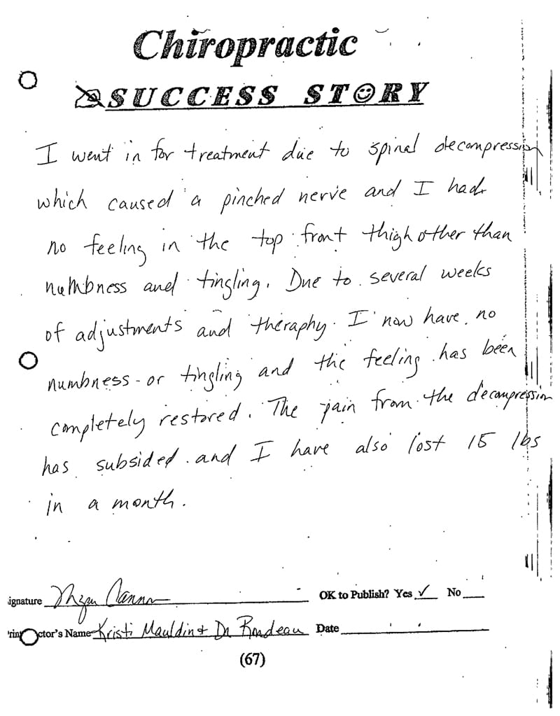 Brentwood Chiropractic Patient Testimonial Brentwood Chiropractic Patient Testimonial